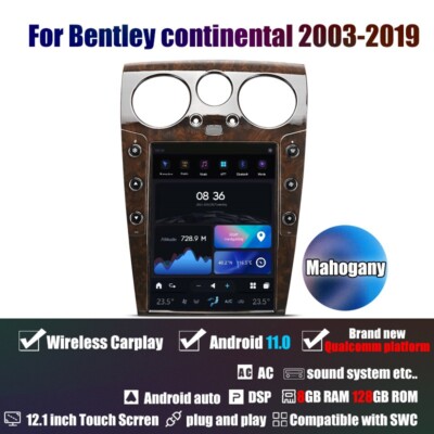 For Bentley Continental GT 2003-2018 Android Radio Tesla Style screen GPS navis