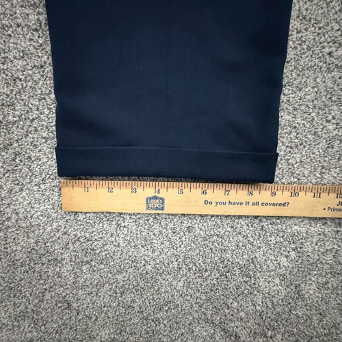 Haggar Dress Pants Mens 34x30 Office Classic Fit Comfortable Preppy Navy Blue - Picture 6 of 8