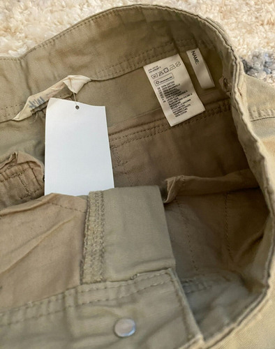 2 NWT H&M long cargo SHORTS youth BOYS 12-13 Y faded navy/khaki LOT 28"Wx14.5"L - Picture 4 of 9