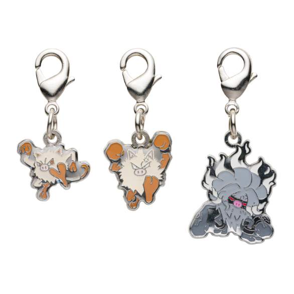 Pokemon Center Original Metal Charm keychain Mankey Primeape