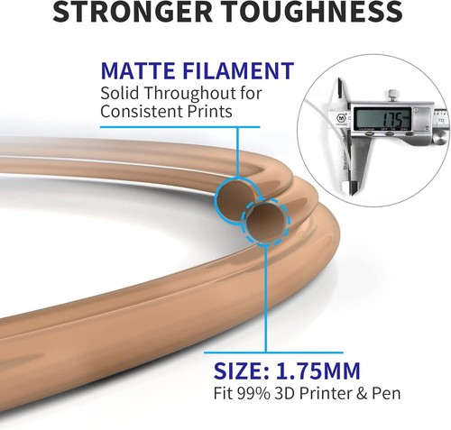 Geeetech PLA filamento stampante 3D 1,75 mm 1 kg pelle opaca colore texture smerigliata NUOVO - Foto 6 di 12