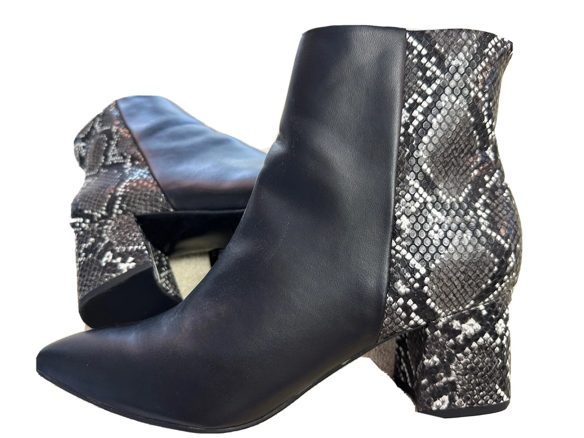 Nine West snake print ankle boots. eBay