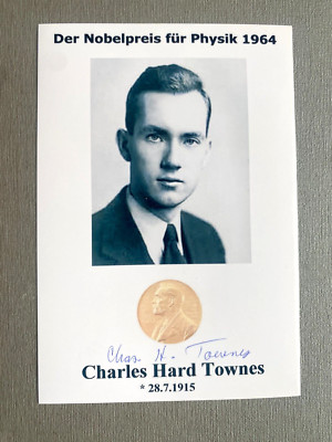 CHARLES H. TOWNES ( 2015) Nobelpreis Physik 1964 signed Foto 10x15 Autogramm