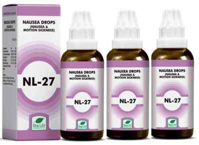 New Life NL-27 Nausea & Motion Sickness Drops 30ml x 3 | Travel Support |