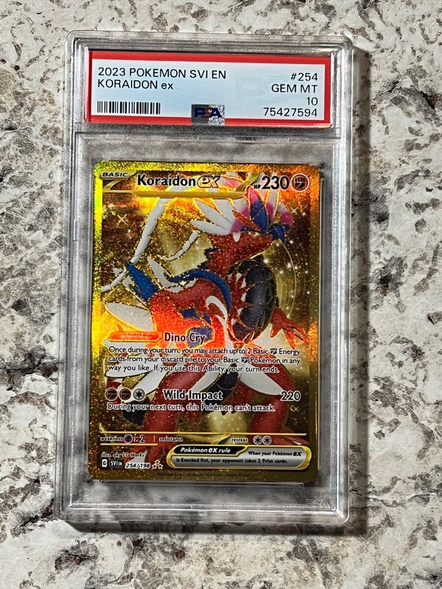 Koraidon EX 254/198 PSA 10 (2023 Pokemon Scarlet and Violet) Gold Secret  Rare