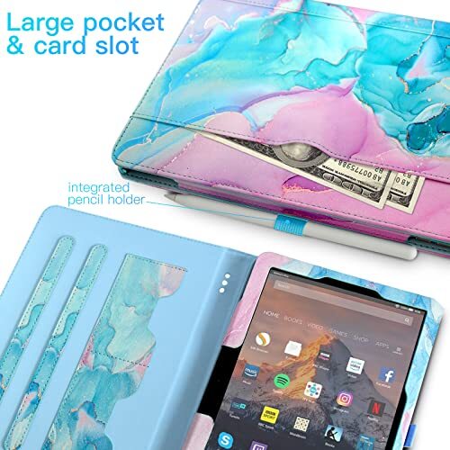 Ganz neu Kindle Fire HD 10 Tablet & Fire HD 10 Plus (11. #01 Marble Teal Pink - Bild 4 von 7