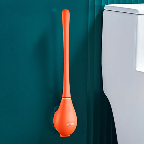 Wall-Mounted Bristles Brush Modern WC Flat Head Brush Flexible for Home Bathroom - Bild 1 von 21