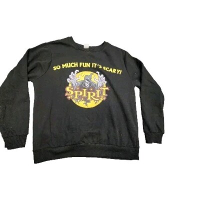 Spirit Halloween So Much Fun Its Scary Reaper Logo Long Sleeve Sweatshirt Large