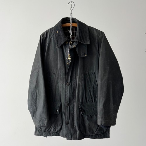 Vintage Men's Barbour A105 Bedale Waxed Navy Jacket SIZE C38/97cm - Picture 2 of 9
