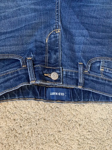 Old Navy Girls Skinny Crop Denim Jean Size XL (14) Medium Wash EUC - Picture 2 of 10