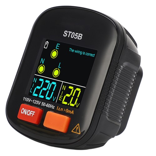 Comprobador de toma de corriente Probador de enchufe eléctrico Detector de receptáculos con pantalla LED - Imagen 6 de 24