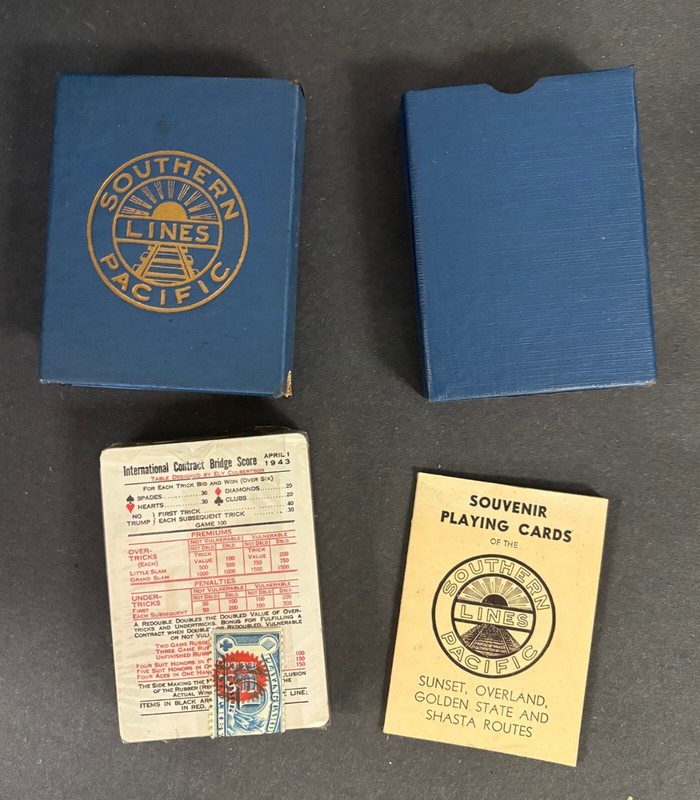 NEWSouthern Lines Pacific Sunset, Overland, GS and ShastaRailroad Playing Cards
