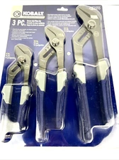 KOBALT 284370 3 piece 8in., 10in., 12in.  Groove Joint Pliers Set NIP