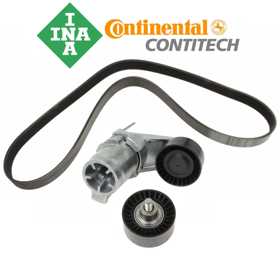 Conjunto de tensor de correa polea correa de transmisión 4 piezas OEM INA para BMW 335i 435i X3 X4 X5 Foto 2 de 2