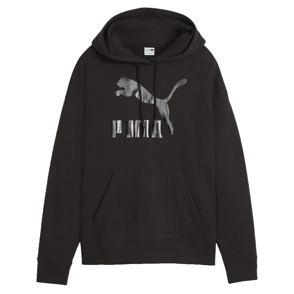 PUMA Polyester Black Hoodies & Sweatshirts for Women