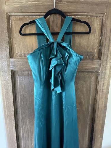 Coast Teal Dress Size 8 Wedding Guest Formal Gown - Picture 3 of 5