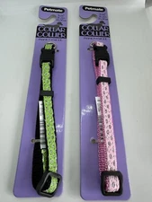 Petmate Fashion Adjustable Dog Collar Small 8-14” Set Of 2 Brand New