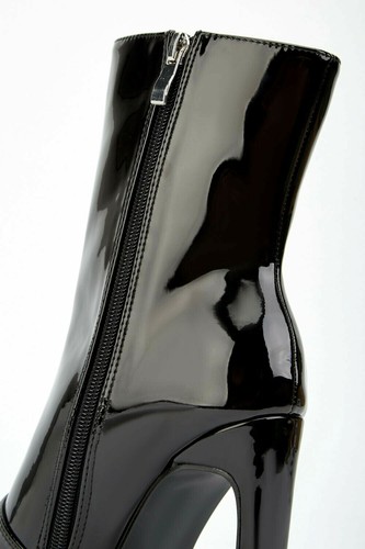 £60 LOST INK SIZE 3 - 8 BLACK PATENT HIGH HEEL SEXY ANKLE BOOTS BNWB STYLISH - Picture 4 of 8