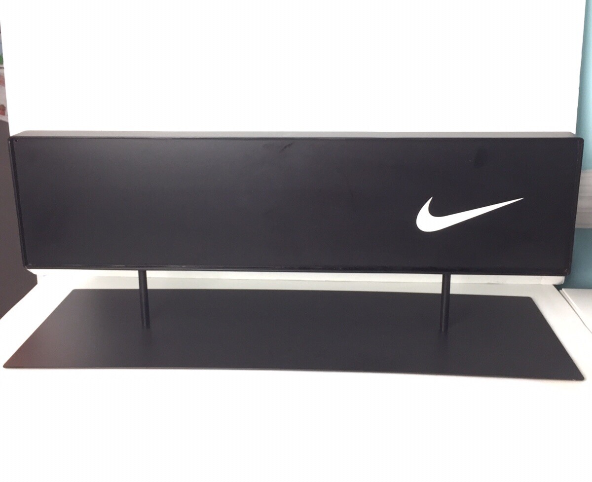 NIKE ディスプレイ看板 VTG Y2K Nike Store Display METAL Sign Advertising Black
