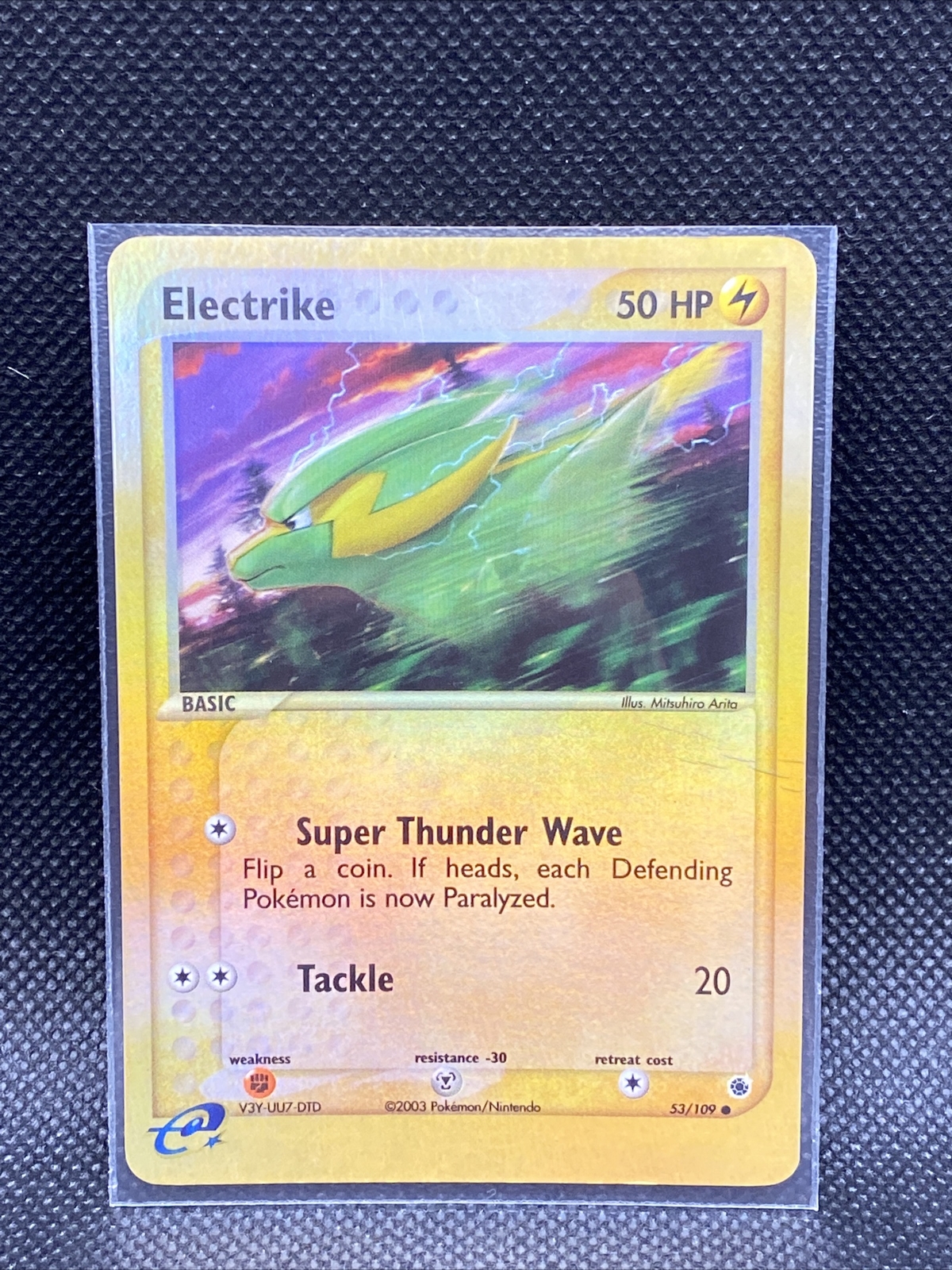 Pokemon TCG - Electrike 53/109 EX Ruby and Sapphire Reverse Holo Card - NM