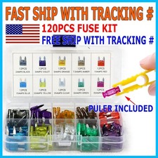 120pcs MINI Blade Fuse Assortment Auto Car Motorcycle SUV FUSES Kit APM ATM UTV