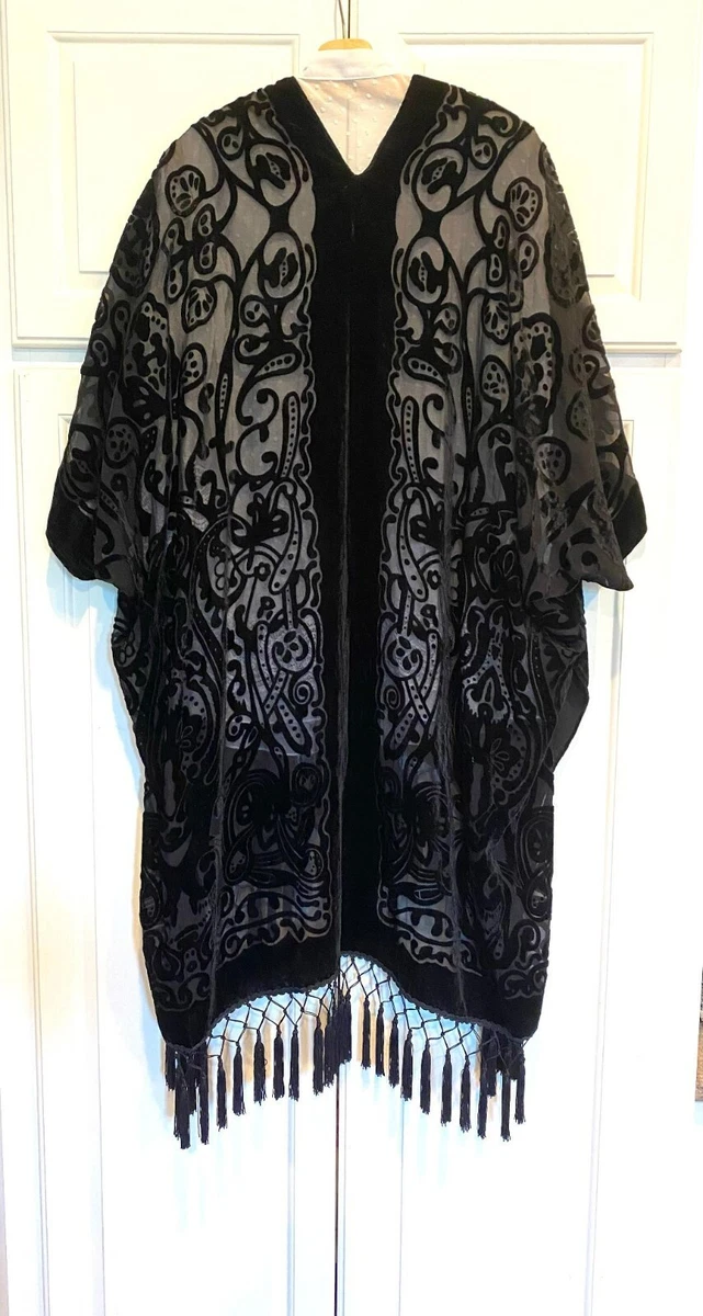 Burnout velvet kimono jacket cheap
