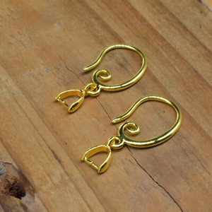 S925 Real Silver 18K Gold Filled Jewelry Earring Findings Pinch Bale Earwires E3