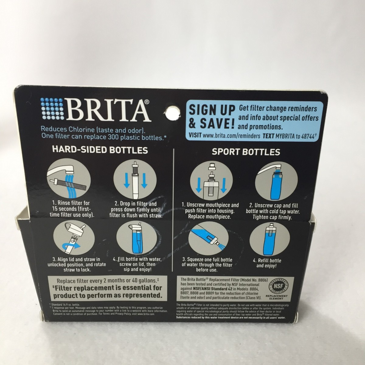 Gourde Isotherme Brita Premium 20 Oz Avec Filtre Intégré - Bleue (Occasion)