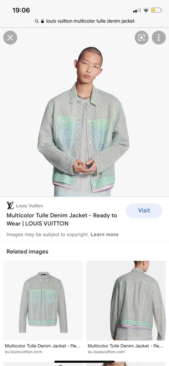 Louis vuitton Multi Colour Monogram Tulle Denim Jacket | eBay