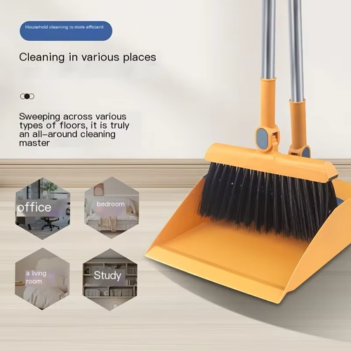 3-In-1 Rotatable Foldable Magnetic Broom and Dustpan Cleaning Set with Super Thi - Picture 3 of 12