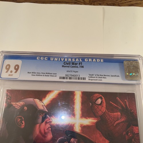 Civil War #1 Marvel Comics 7/06 CGC 9.9 MINT “Death” Of The New Warriors Cranked - Picture 3 of 24