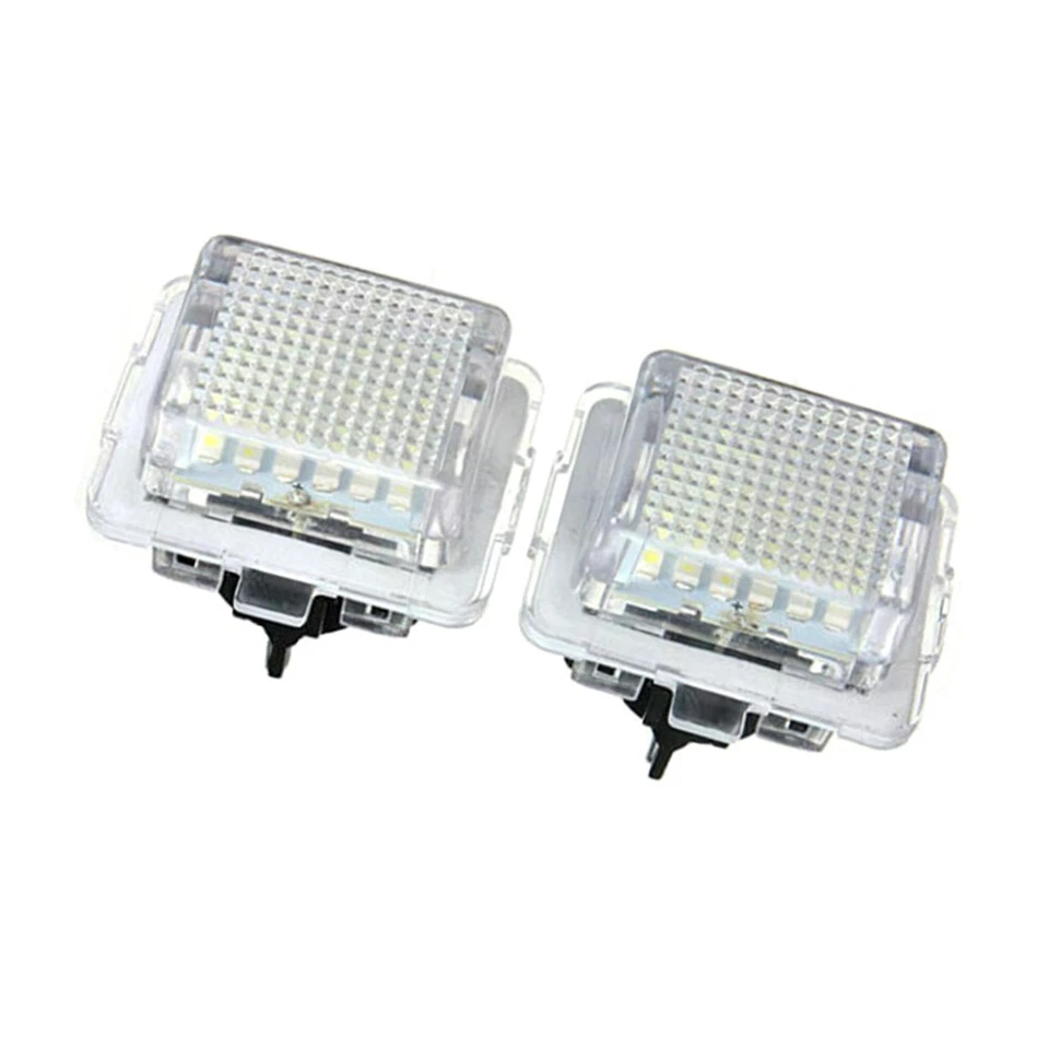 Juego de 2 luces LED con número de matrícula para Mercedes Benz W204 W212 W221 blancas Foto 3 de 4