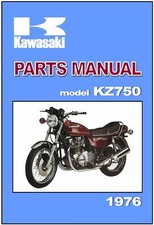 KAWASAKI Parts Manual KZ750 Z750 KZ750-B1 Twin 1976 Replacement Spares Catalog