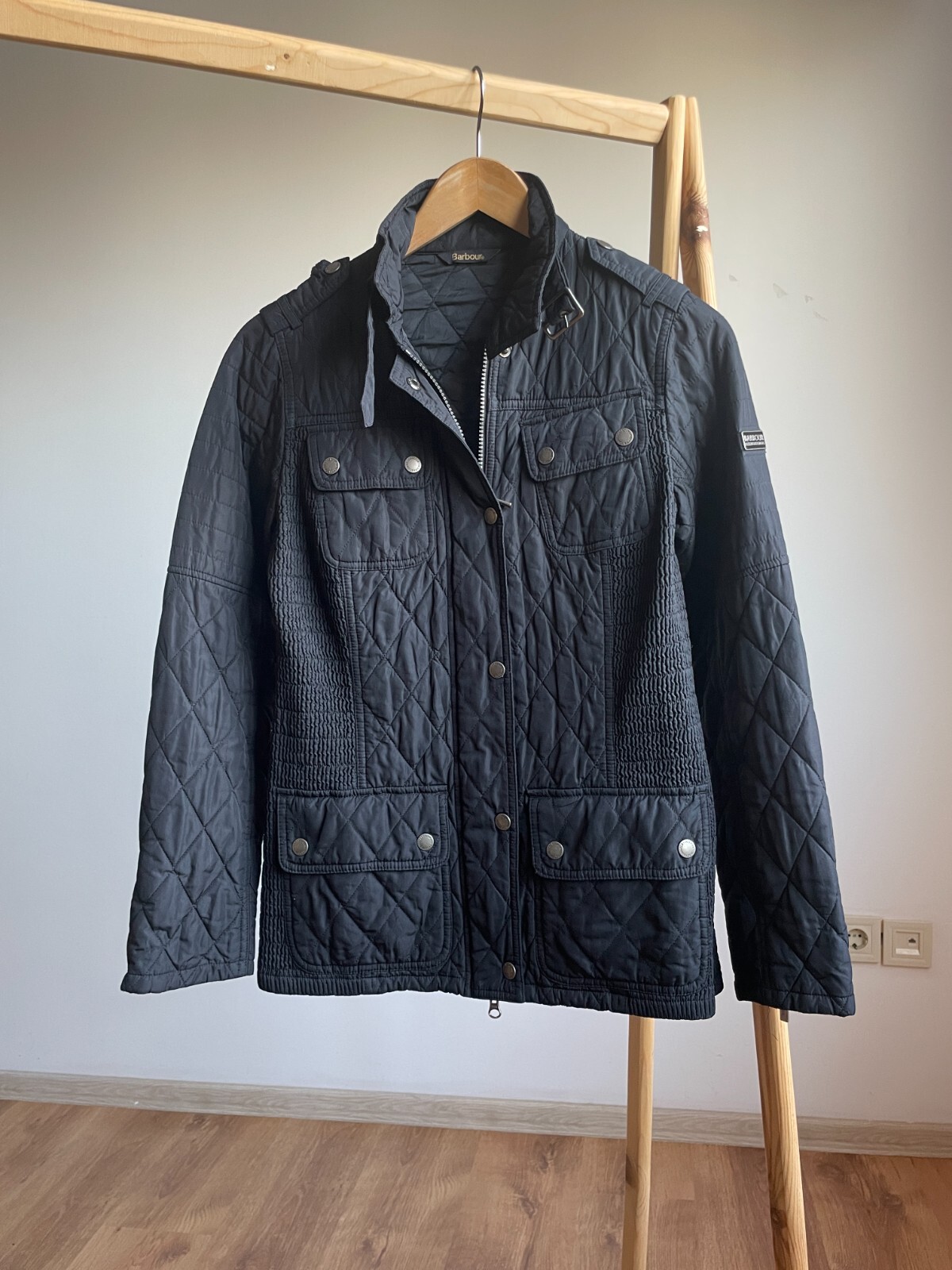 Barbour International Womens Fireblade Ribbed Quilted Jacket Size US6/UK10/EU36