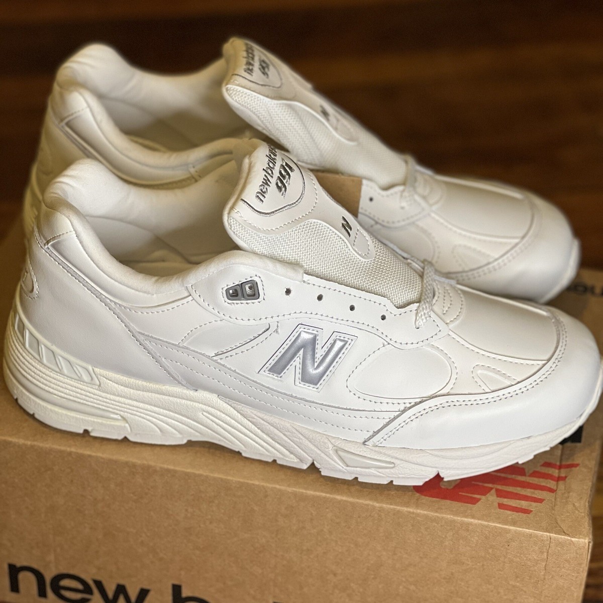 New Balance 991 M991TW Triple White Size 10.5 | eBay