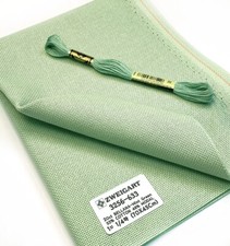 Zweigart Cross Stitch Fabric 20ct Lugana Bellana Mint Green 3256-633
