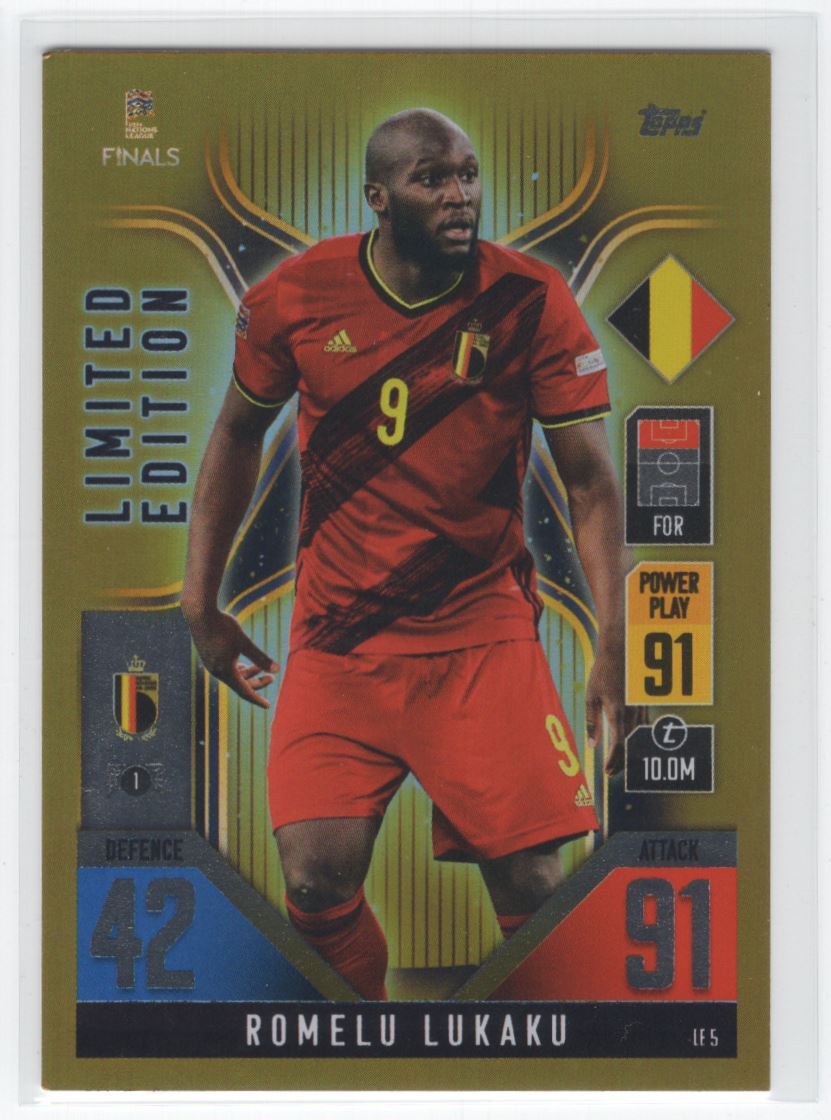 2022 Topps Match Attax UEFA Nations Finals Limited Edition Romelu Lukaku Belgium
