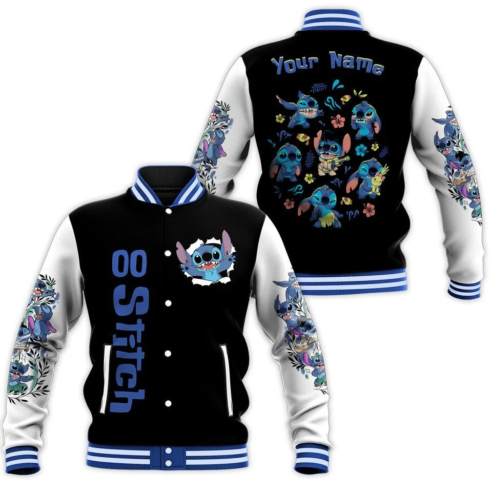 Personalized Stitch Disney Baseball Jacket