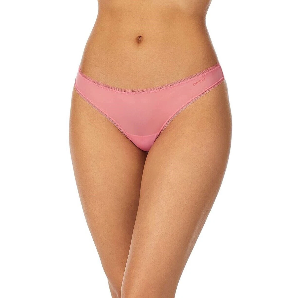 DKNY Litewear Peony Pink Low Rise Thong Size Large BNWT+ DKNY Hanger RRP  £12.99