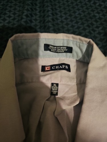 Chaps Men's Light Purple Long Sleeve Shirt XL 17-17.5 36/37 Wrinkle Free - Picture 2 of 6