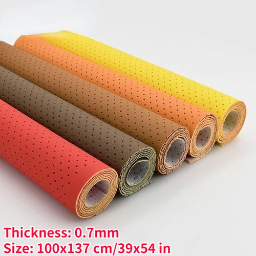 Vinyl Fabric Faux Leather Perforated Breathe for Car Interior Furniture Home DIY - Picture 5 of 41