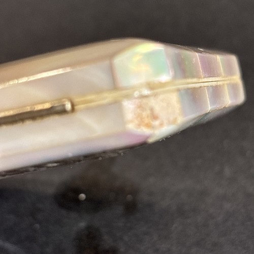 Antique mother of pearl Calling card case/England 1900/Business Card/Silver - Picture 11 of 11