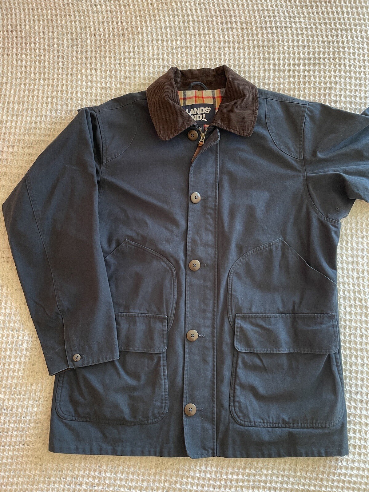 Lands End Men's Barn Flannel Lined Barn Coat With Cor… Gem