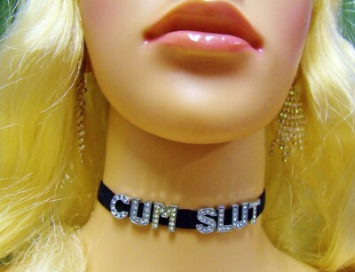 Any Size Personalized Choker Collar Pink Lace Sissy Slut Bitch DDLG BDSM Cum