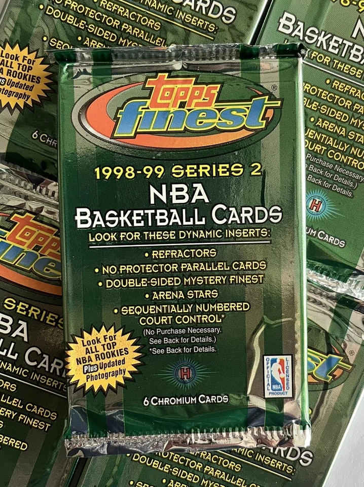 1998-99 Topps Finest NBA Basketball Series 2 - 24 Pack Box - Kobe - Image 4 of 4