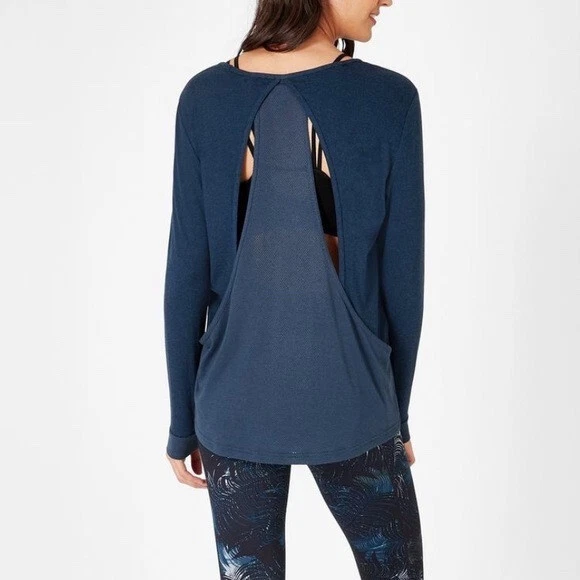 sweaty-betty enchant drape back long sleeve shirt