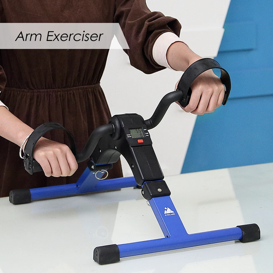 Portable Pedal Exerciser Under Desk Exercise Machine Arm Leg Exercise Peddler US - Image 2 of 4