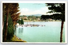 Postcard Boat Landing Fort William Henry Hotel Lake George New York Unposted