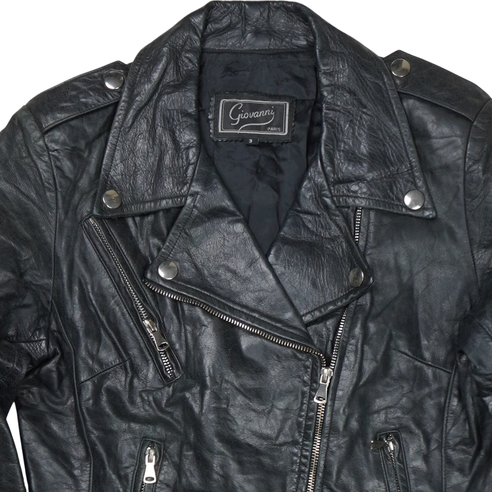 Chaqueta de cuero para mujer Giovanni 3 negra Foto 3 de 4