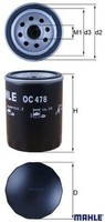 Mahle OC478 ÖLfilter MotoröLfilter